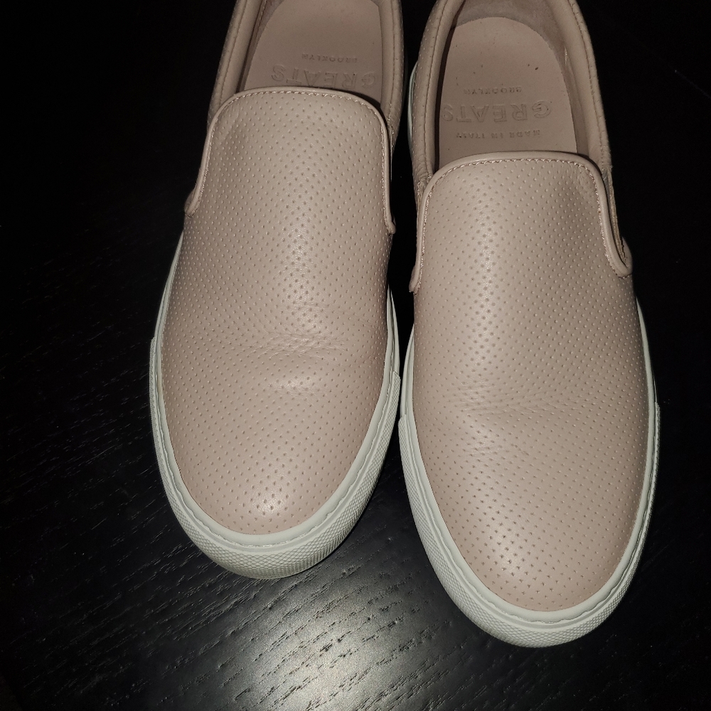 Tennis shoe loafer pink...all leather
